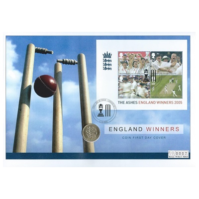 2005 BU £1 Coin - The Ashes - England Winners